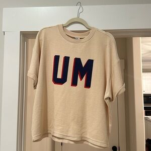 Corduroy short sleeve top. Ole Miss shirt. Size M. Great condition!